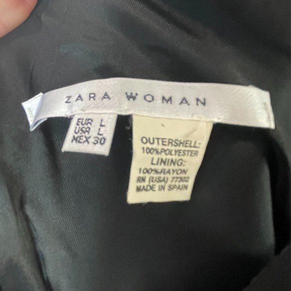 👗 ZARA | Black Tailored Sleeveless Dress | Size L - Picture 5 of 8